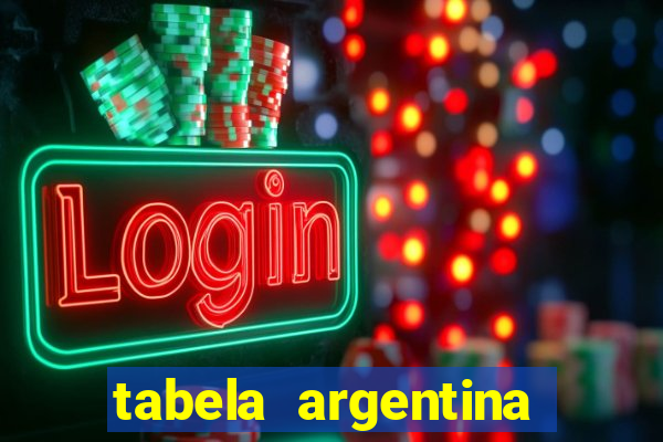 tabela argentina torneo betano